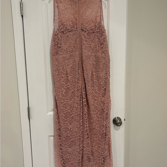 Lace Sleeveless Jumpsuit in Dusty Rose - Picture 2 of 2
